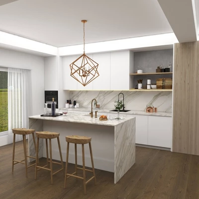 Modern Metal Chandelier With Link Style Chain Gold - Olivia & May 11 Modern Metal Chandelier With Link Style Chain Gold - Olivia & May - Image 11