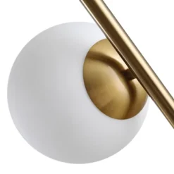 HOMCOM Floor Lamp W/ 2pcs Glass Lamp Shade Modern Portable Decorative Lamp, White -Adesso Shop GUEST b0c2a1f5 e563 478f b279 ddc3a7ba8967