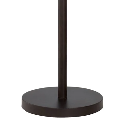 Franklin Iron Works Tremont Mid Century Modern Floor Lamp 62" Tall Deep Bronze Metal Tan Burlap Drum Shade For Living Room Bedroom Office House Home 4 Franklin Iron Works Tremont Mid Century Modern Floor Lamp 62" Tall Deep Bronze Metal Tan Burlap Drum Shade For Living Room Bedroom Office House Home - Image 4