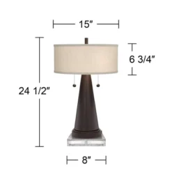 Franklin Iron Works Craig Rustic Farmhouse Table Lamps Set Of 2 With Square Risers 24 1/2" High Bronze With USB Charging Port Natural Shade For Desk 11 Franklin Iron Works Craig Rustic Farmhouse Table Lamps Set Of 2 With Square Risers 24 1/2" High Bronze With USB Charging Port Natural Shade For Desk -Adesso Shop GUEST b107e3c4 b449 4d1a 8e02 9bfbbb2692f6