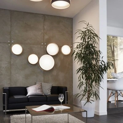 13" LED 1-Light Palomaro Glass Pendant White/Charcoal Gray - EGLO 1 13" LED 1-Light Palomaro Glass Pendant White/Charcoal Gray - EGLO