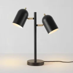 18" 2-Light Carter Table Lamp Matte Brass/Black - Globe Electric 10 18" 2-Light Carter Table Lamp Matte Brass/Black - Globe Electric -Adesso Shop GUEST b1426d35 5d48 4139 913f b8256384c7ee
