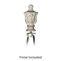 360 Lighting Vintage Chic Floor Lamp 60" Tall Antique White Washed Ivory Brocade Fabric Bell Shade For Living Room Reading Bedroom Office -Adesso Shop GUEST b1598881 3bbc 44c2 8af3 7d4820acdc46