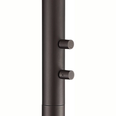 Franklin Iron Works Warwick Industrial Torchiere Floor Lamp With Side Lights 71 1/2" Tall Tiger Bronze LED Clear Seedy Glass For Living Room Reading 4 Franklin Iron Works Warwick Industrial Torchiere Floor Lamp With Side Lights 71 1/2" Tall Tiger Bronze LED Clear Seedy Glass For Living Room Reading - Image 4