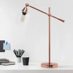 Tilting Arm Table Lamp Rose Gold - Elegant Designs -Adesso Shop GUEST b3009a92 4944 4745 9e30 27fa758b61a9