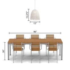 15" 1-Light Imara Pendant Hemp White - River Of Goods -Adesso Shop GUEST b322d003 ce67 4de1 b7d6 7def907eca29