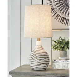 Aleela Table Lamp White/Gold - Signature Design By Ashley