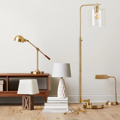 Washed Wood Box Small Lamp Base Brown - Threshold 1 Washed Wood Box Small Lamp Base Brown - Threshold