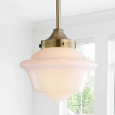 7.2" Adjustable Metal/Glass Kurtz Drop Pendant (Includes Energy Efficient Light Bulb) - JONATHAN Y 5 7.2" Adjustable Metal/Glass Kurtz Drop Pendant (Includes Energy Efficient Light Bulb) - JONATHAN Y - Image 5