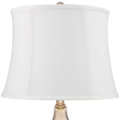 360 Lighting Castine Modern Accent Table Lamps 22" High Set Of 2 Mercury Glass With USB Charging Port White Softback Shade For Living Room House Desk -Adesso Shop GUEST b43e3492 1991 4ac4 9780 6838904e5fd9