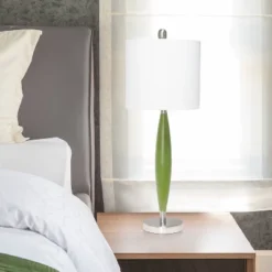 Stylus Table Lamp With Fabric Shade Green - Lalia Home -Adesso Shop GUEST b43f8462 d274 498c 9779 5c85eba58adc