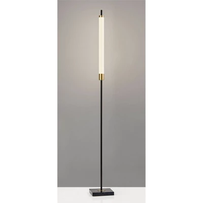 72" 3-way Piper Floor Lamp (Includes LED Light Bulb) Black - Adesso 1 72" 3-way Piper Floor Lamp (Includes LED Light Bulb) Black - Adesso