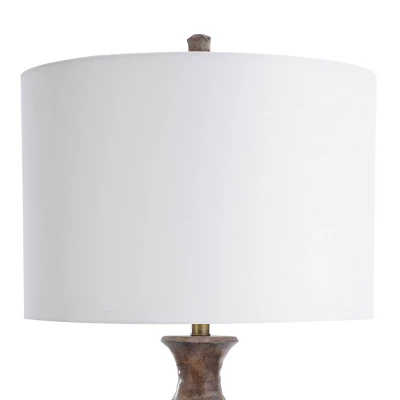 Logan Curved Table Lamp With Fabric Shade - White/Gold - StyleCraft 1 Logan Curved Table Lamp With Fabric Shade - White/Gold - StyleCraft