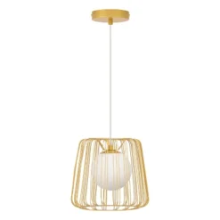 9.87" Lucas Caged Globe Shade Pendant Light - River Of Goods -Adesso Shop GUEST b5354a2b 9c0e 43cb b8e5 786952cabf7f