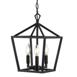 10" 3-Light Ojai Iron Classic Modern Lantern LED Pendant - JONATHAN Y -Adesso Shop GUEST b56ecbe0 6b29 4ad0 bf3f d85e22a369b6