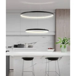 24" Metal Round Brice Chandelier (Includes Energy Efficient Light Bulb) Black - JONATHAN Y -Adesso Shop GUEST b5ea4da6 649c 4105 b547 c1a33333ec52