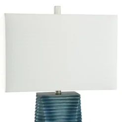 Vertical Lined Moulded Table Lamp With Steel Base Blue - StyleCraft 8 Vertical Lined Moulded Table Lamp With Steel Base Blue - StyleCraft -Adesso Shop GUEST b66aac8f 12b0 4f74 824a 0e865a4edc93