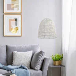 15" 1-Light Imara Pendant Hemp White - River Of Goods -Adesso Shop GUEST b694da6f 8cae 4de2 8451 9bc927f4063d