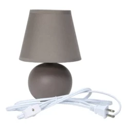 8.66" Petite Ceramic Orb Base Bedside Table Desk Lamp With Matching Tapered Drum Fabric Shade Gray - Creekwood Home 11 8.66" Petite Ceramic Orb Base Bedside Table Desk Lamp With Matching Tapered Drum Fabric Shade Gray - Creekwood Home -Adesso Shop GUEST b8964816 2a0c 4ae1 921e 36aa713092c5