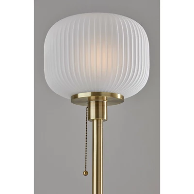 Hazel Floor Lamp Antique Brass - Adesso 2 Hazel Floor Lamp Antique Brass - Adesso - Image 2