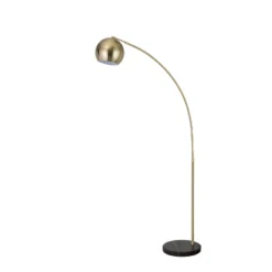 FC Design Modern Standing Adjustable Floor Lamp With Metal Dome Shade And Black Marble Base In Brass Gold Finish - Brass Gold -Adesso Shop GUEST b8e4d638 dd06 45b3 9244 5c9831842029