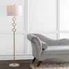 61.5" Metal Diamante Modern Gilt Floor Lamp (Includes LED Light Bulb) Gold - JONATHAN Y