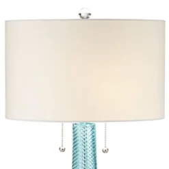Possini Euro Design Modern Table Lamps 28.5" Tall Set Of 2 Light Sky Blue Fluted Glass White Drum Shade For Living Room Bedroom Office Family 10 Possini Euro Design Modern Table Lamps 28.5" Tall Set Of 2 Light Sky Blue Fluted Glass White Drum Shade For Living Room Bedroom Office Family -Adesso Shop GUEST baeaf23b c670 4011 8cc8 3b7264d65662