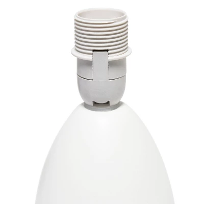 9.45" 2pk Petite Ceramic Oblong Bedside Table Desk Lamps With Matching Tapered Drum Shade Off-White - Creekwood Home 2 9.45" 2pk Petite Ceramic Oblong Bedside Table Desk Lamps With Matching Tapered Drum Shade Off-White - Creekwood Home - Image 2