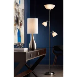 360 Lighting Ellery Modern Torchiere Floor Lamp With Side Lights 72" Tall Brushed Nickel Frosted White Glass Shade For Living Room Reading Bedroom 15 360 Lighting Ellery Modern Torchiere Floor Lamp With Side Lights 72" Tall Brushed Nickel Frosted White Glass Shade For Living Room Reading Bedroom -Adesso Shop GUEST bc3d4a04 ec44 401d 8cd0 2249e0a90732
