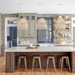 17.5" 1-Light Sofia Farmhouse Coastal Rattan LED Pendant Brown - JONATHAN Y -Adesso Shop GUEST bf225c49 d102 4cac b4cd e46d861c7f2a