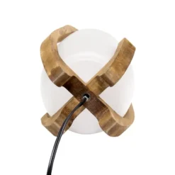 15" Organic Contemporary Natural Wood Accented Table Desk Lamp With Translucent Glass Shade - Lalia Home -Adesso Shop GUEST bffe1aad 49fa 41f9 b66c e130ebc01963