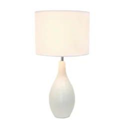 18.11" Traditional Standard Ceramic Dewdrop Table Desk Lamp With Matching Fabric Shade Off-White - Creekwood Home 12 18.11" Traditional Standard Ceramic Dewdrop Table Desk Lamp With Matching Fabric Shade Off-White - Creekwood Home -Adesso Shop GUEST c037885d 00d1 4b01 87fd 20d396f1883d