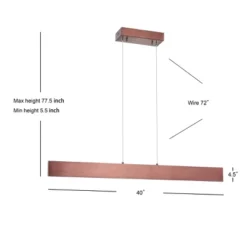 40" Adjustable Metal Draper Dimmable Linear Pendant (Includes Energy Efficient Light Bulb) - JONATHAN Y 7 40" Adjustable Metal Draper Dimmable Linear Pendant (Includes Energy Efficient Light Bulb) - JONATHAN Y -Adesso Shop GUEST c0491739 dec7 49c0 837f 086305609ee0
