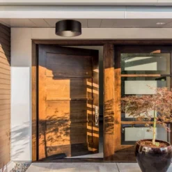 1 Light Teagan Outdoor Indoor Flush Mount Ceiling Dark Bronze - Globe Electric -Adesso Shop GUEST c0986c38 1409 4ecc 9fb3 dfa4939338b0