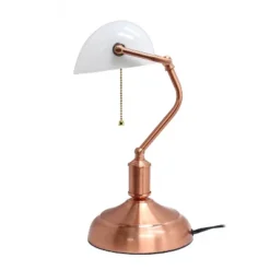Executive Banker's Desk Lamp With Glass Shade Rose Gold - Simple Designs 10 Executive Banker's Desk Lamp With Glass Shade Rose Gold - Simple Designs -Adesso Shop GUEST c1181666 2f39 4a06 a6c8 24bd3cac0d3b