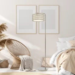 61.5" Quigley Silver Drum Shade Floor Lamp - River Of Goods -Adesso Shop GUEST c1e115ac 6bdb 4de5 bddc 9bbd19556efd