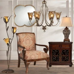 Franklin Iron Works Amber Scroll Golden Bronze Large Chandelier 31 1/2" Wide Rustic Art Glass 6-Light Fixture For Dining Room House Kitchen Island 13 Franklin Iron Works Amber Scroll Golden Bronze Large Chandelier 31 1/2" Wide Rustic Art Glass 6-Light Fixture For Dining Room House Kitchen Island -Adesso Shop GUEST c2d62206 cb30 489c a56d f094cb9269e2