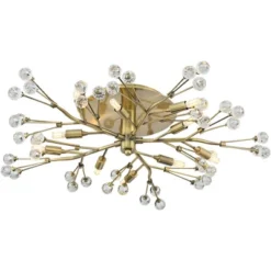 Possini Euro Design Ceiling Light Semi Flush Mount Fixture LED Brass 27 1/2" Wide 10-Light Crystal Berry For Living Room 12 Possini Euro Design Ceiling Light Semi Flush Mount Fixture LED Brass 27 1/2" Wide 10-Light Crystal Berry For Living Room -Adesso Shop GUEST c41857f5 626a 4dda a835 2734a4fd62aa