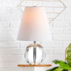 16" Crystal Ball/Metal Goddard Table Lamp (Includes LED Light Bulb) Clear - JONATHAN Y -Adesso Shop GUEST c5bce1cc f185 42d2 a656 36efaf58509e