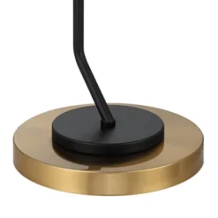 Possini Euro Design Tarrah Mid Century Modern 63" Tall Chairside Arc Floor Lamp Gold Black Metal Clear Glass Shade For Living Room House -Adesso Shop GUEST c69a5568 c5b5 4cb6 ad5f 8193aaf3cfa3