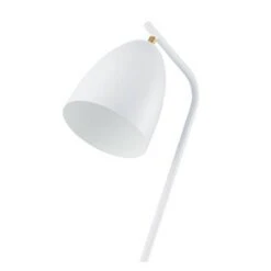 1-Light Westlinton Floor Lamp With Metal Leaf Finish Shade White/Gold - EGLO