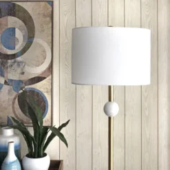 NuLOOM Saxman 63" Marble Floor Lamp Lighting - Gold 63" H X 16" W X 16" D -Adesso Shop GUEST c6faaa24 f9cb 4931 9e59 8141bc798831