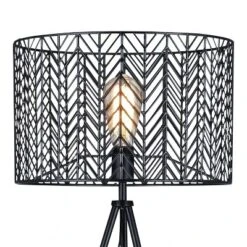 61" Ingrid Black Cage Shade Metal Tripod Floor Lamp - River Of Goods -Adesso Shop GUEST c7c60993 b46f 4855 b732 9f5e2d69e62f