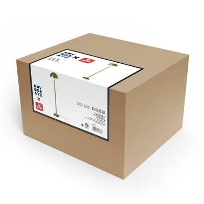 60" Novogratz X Globe Haydel 2-Light Matte Brass Floor Lamp - Globe Electric 4 60" Novogratz X Globe Haydel 2-Light Matte Brass Floor Lamp - Globe Electric - Image 4