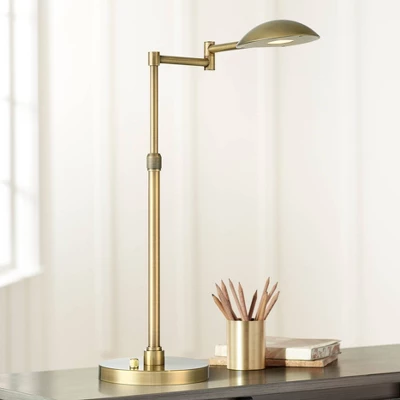 Possini Euro Design Possini Euro Warm Gold LED Swing Arm Desk Lamp 1 Possini Euro Design Possini Euro Warm Gold LED Swing Arm Desk Lamp