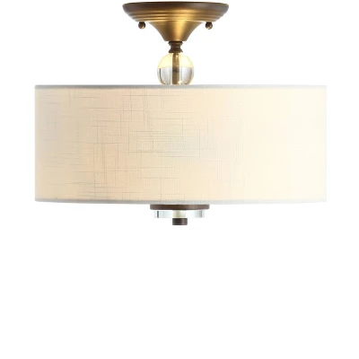 15" Metal/Crystal Marc Semi Flush Mount (Includes Energy Efficient Light Bulb) - JONATHAN Y 5 15" Metal/Crystal Marc Semi Flush Mount (Includes Energy Efficient Light Bulb) - JONATHAN Y - Image 5