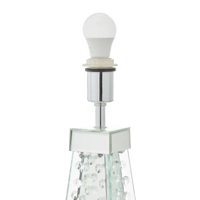Contemporary Glass Mirrored Table Lamp Silver - Olivia & May 8 Contemporary Glass Mirrored Table Lamp Silver - Olivia & May - Image 8
