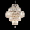 Vienna Full Spectrum Magnificence Chrome Chandelier 18 1/2" Wide Modern Faceted Crystal Glass 18-Light LED Fixture For Dining Room Home Kitchen Island