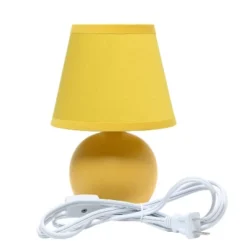 8.66" Petite Ceramic Orb Base Bedside Table Desk Lamp With Matching Tapered Drum Fabric Shade Yellow - Creekwood Home 13 8.66" Petite Ceramic Orb Base Bedside Table Desk Lamp With Matching Tapered Drum Fabric Shade Yellow - Creekwood Home -Adesso Shop GUEST cad1a9a0 135f 44cf 8ac9 e949b5129959