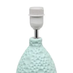 14.17" Traditional Ceramic Texture Thumbprint Tear Drop Table Desk Lamp With Tapered White Shade Blue - Creekwood Home -Adesso Shop GUEST caed3d37 769f 4490 b5ad 35aae48e4331